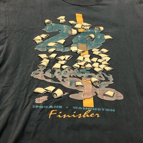 Vintage Spokane Washington Finisher Running Tee - Picture 2 of 5